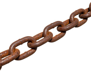 Old rusty metal chain