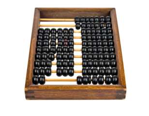 Wooden abacus for counting