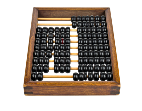 Wooden abacus for counting