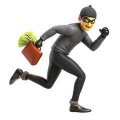 Running Thief Figurine A Detailed CloseUp