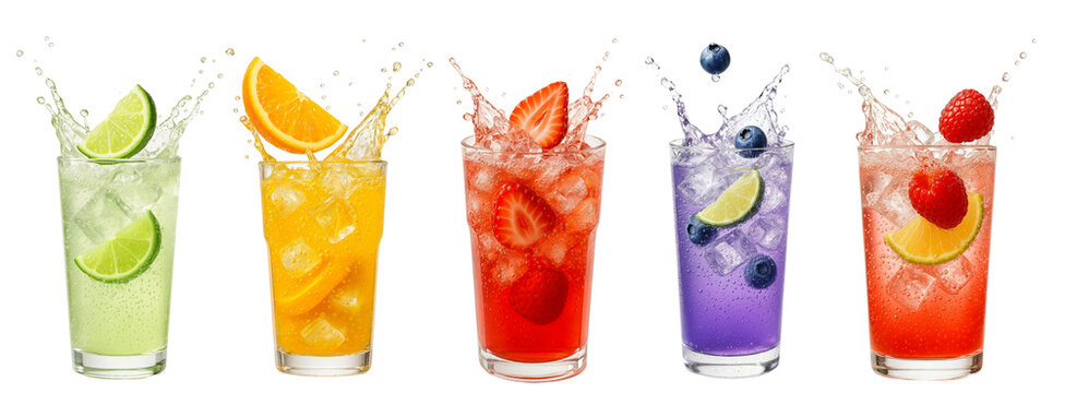 Colorful Sparkling Fruit Ade Collection