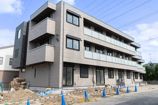 低層マンション建設中の様子(全体)