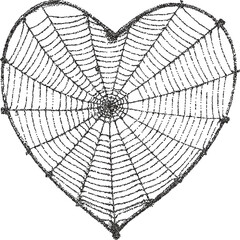 Obraz premium Web vintage y2k stipple art, silk halftone stipple brutalist retro vector png with transparent background, spider 2000s aesthetic photocopy effect tattoo