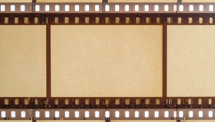 Distressed vintage 35mm film strip frame with grunge texture, perfect for an aged photography or cinema background