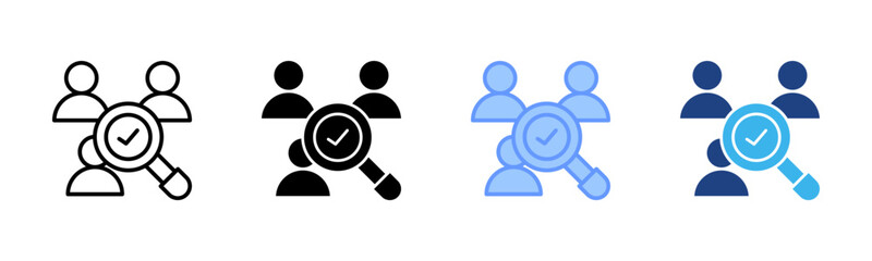 Hiring icon set multiple style collection