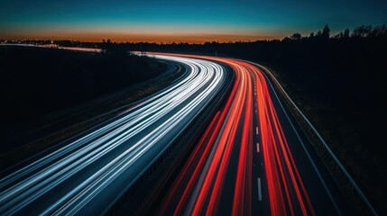 Highway at twilight