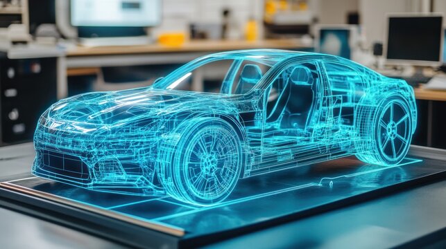 Holographic car design - Powered by Adobe