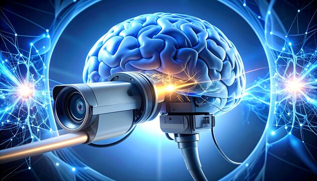 Camera Monitoring Brain Activity with Digital Network