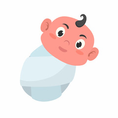 vector illustration of a baby boy theme with a white background