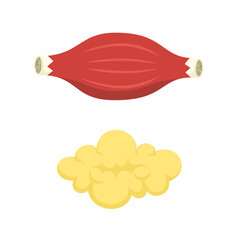 muscle and fat vector illustration on a white background