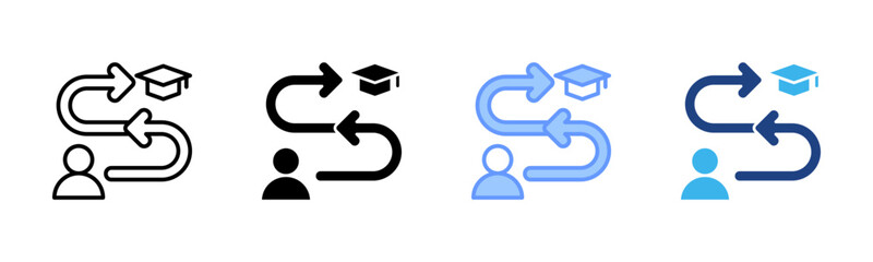 Purpose icon set multiple style collection