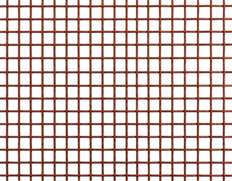 Corroded steel grid on white background