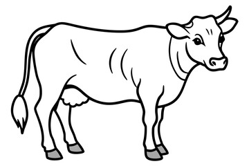 Detailed Cow Coloring Page - Printable Farm Animal