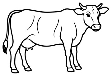 Detailed Cow Coloring Page - Printable Farm Animal