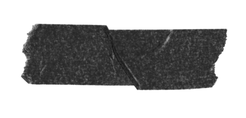 black sticker paper tape washi tape high quality isolated	
