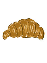 vector illustration of a croissant