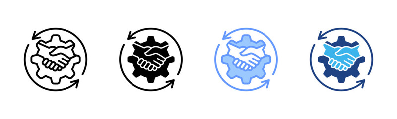 Alliance icon set multiple style collection