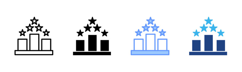 Competitive Advantage icon set multiple style collection