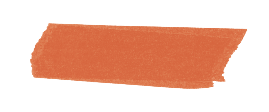 orange sticker paper tape washi tape high quality isolated	
