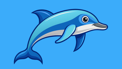 Cute cartoon dolphin illustration