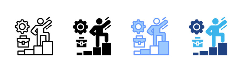 Succession icon set multiple style collection