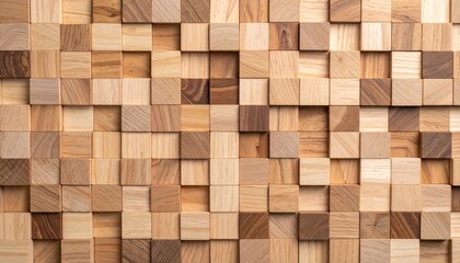 Wooden Blocks Wall Texture
