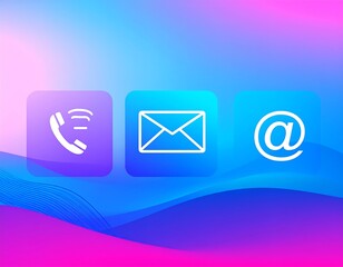 Abstract contact information icons