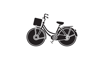 Naklejka premium Black bicycle vector icon isolated on white background 