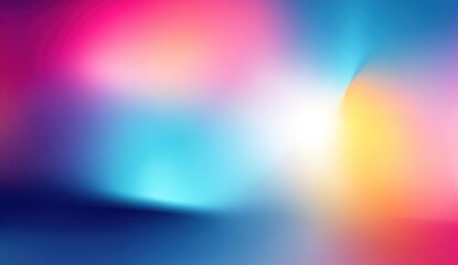 Vibrant, colorful gradient background with soft transitions.