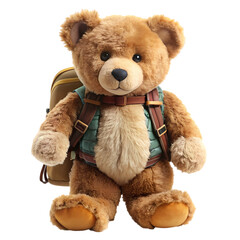 Obraz premium Plush Bear with Backpack