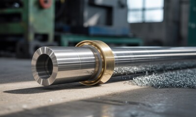 Metal rod with bearing on floor