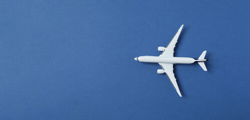 airplane on a blue background
