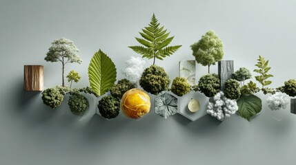 A vibrant collection of flowers and plants depicting a corporate ecosystem diagram in a visual network concept