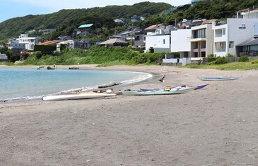 Along the coast of western Miura Peninsula in the "Minami Hayama" area, Yokosuka, Japan, known for its pristine nature, expansive sea views and relaxed local atmosphere, only an hour from Tokyo.