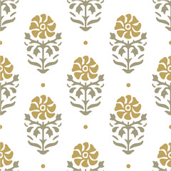 Floral Damask Bunch Seamless Vector Repeat Pattern  © CreativeKatori