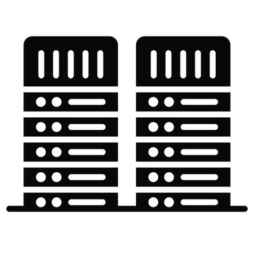 datacenter icon for server infrastructure and hosting