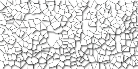 Obraz premium Abstract geometric cell structure background with black outlines and shadows for design and texture