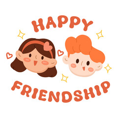 Happy Friendship Illustration for Friendship Day