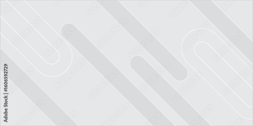 Wall mural clean and minimalist abstract background featuring rounded diagonal line shapes in light grey tones.