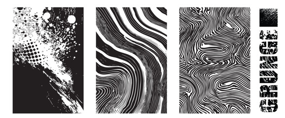 Set of distressed textures