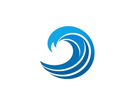 Abstract ocean wave graphic