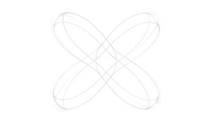 Abstract design with interwoven lines.  Symmetrical shapes