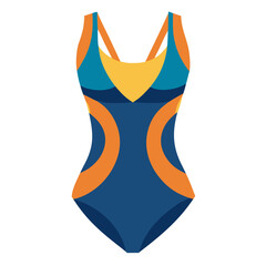 a one-piece swimsuit, no background vector file. 