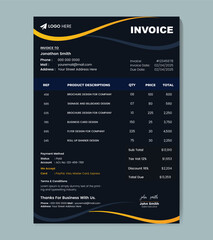 Invoice Business template. money bills Invoicing quotes