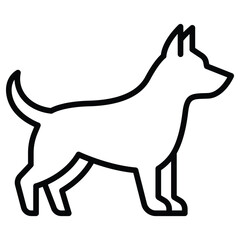 Outline pet dog icon for animal, friend, or family pet