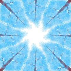 christmas tree pattern for winter background.