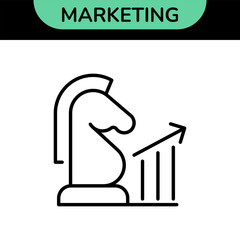 Marketing Line Editable Icons set. Vector illustration in modern thin line style of business related icons: advertising, market research, optimization, and more