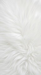 Obraz premium Close-up view of a white faux fur texture.