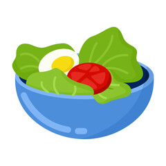 Doodle and Simple Salad Style Illustration