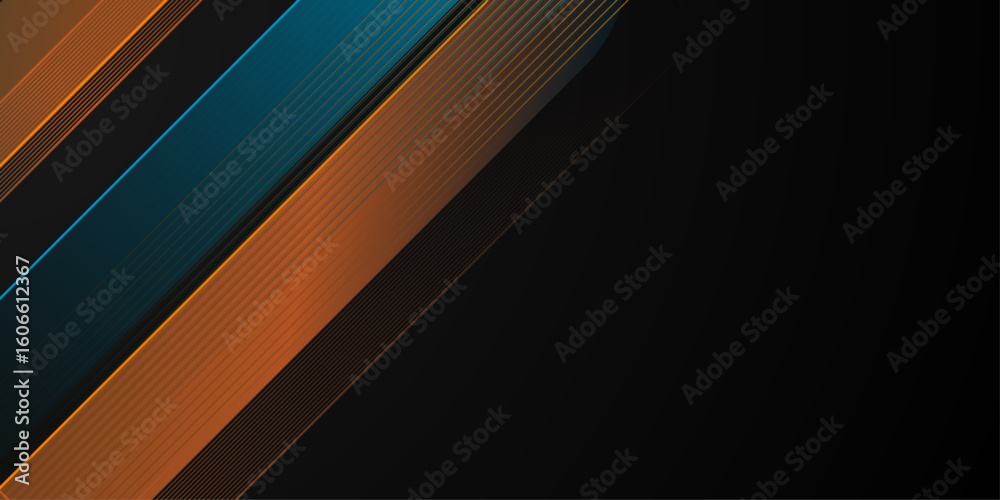 Wall mural dynamic abstract design featuring vibrant lines on a sleek background. straight lines and round tail